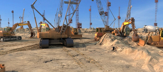 建筑工程机械 挖掘机与塔吊在现代施工中的核心作用
